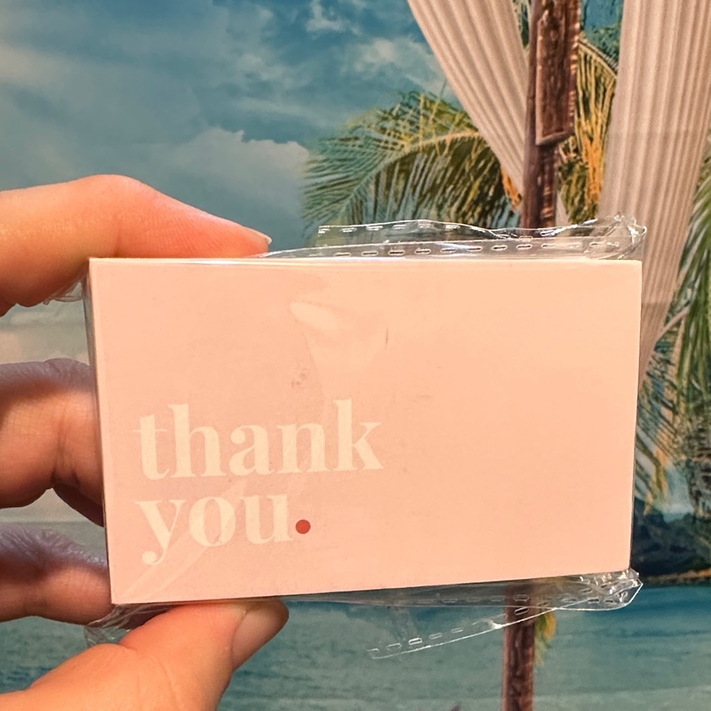 50 Chic Pink Thank You Card - Picture 3 of 3